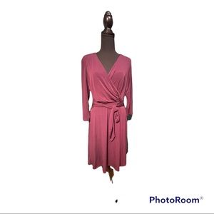 Be-slim burgundy dress with built in shape wear